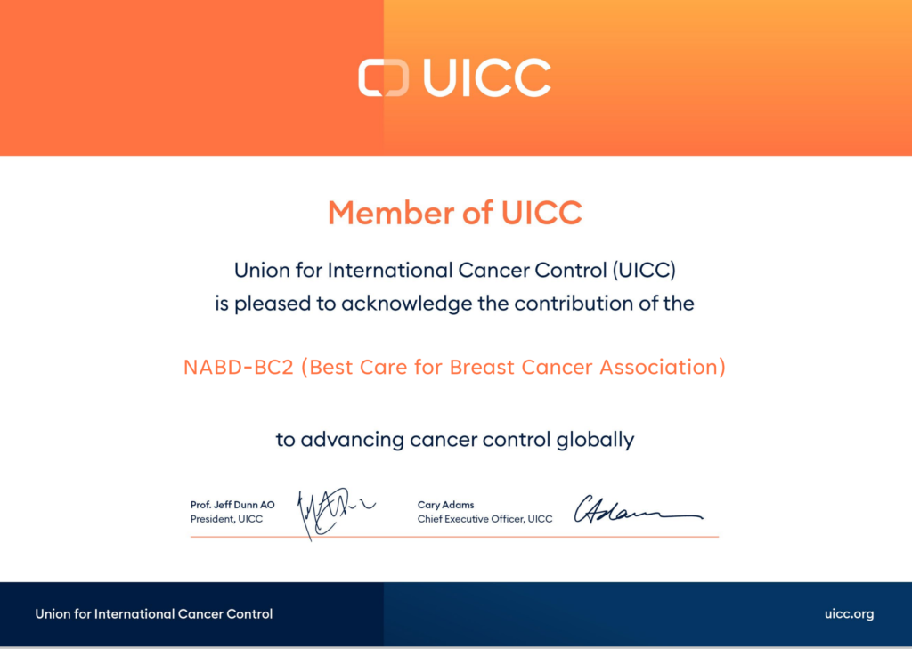 UICC Official Membership Certificate